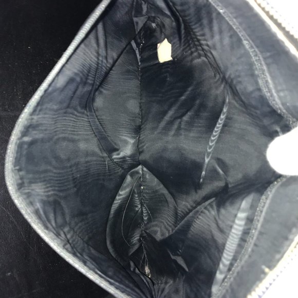 Chanel Laptop Zip Case Clutch Portfolio Black Patent Leather w Enamel CC Logo - Picture 9 of 12